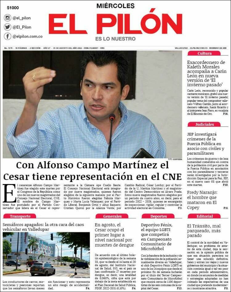 Portada de El Pilón (Colombia)