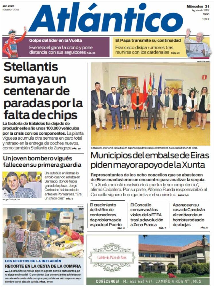 Portada de Atlántico Diario (España)