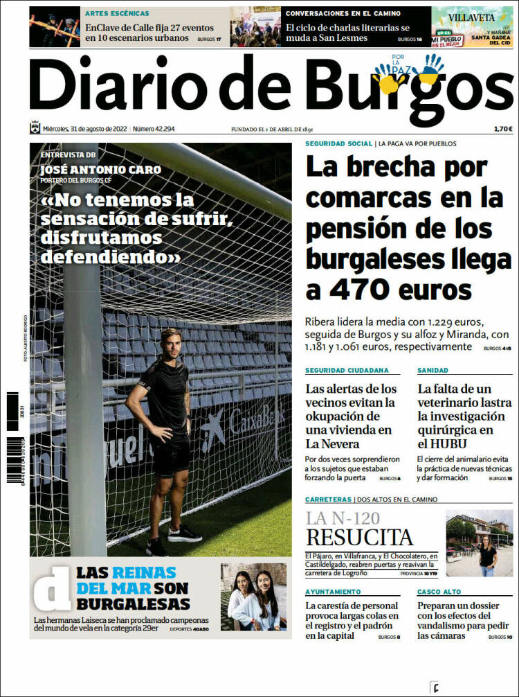 Portada de Diario de Burgos (España)