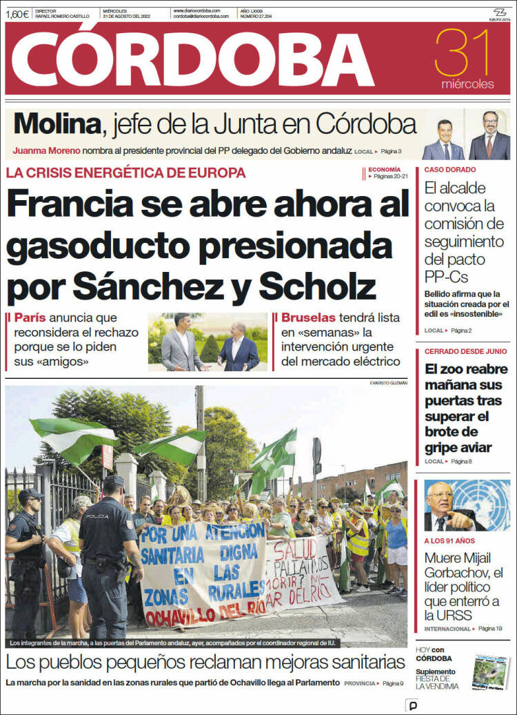 Portada de Diario de Córdoba (España)