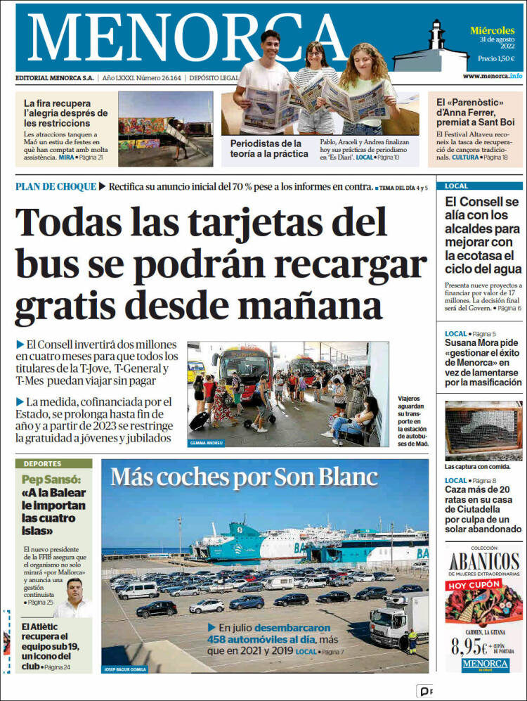 Portada de Menorca - Diario Insular (España)