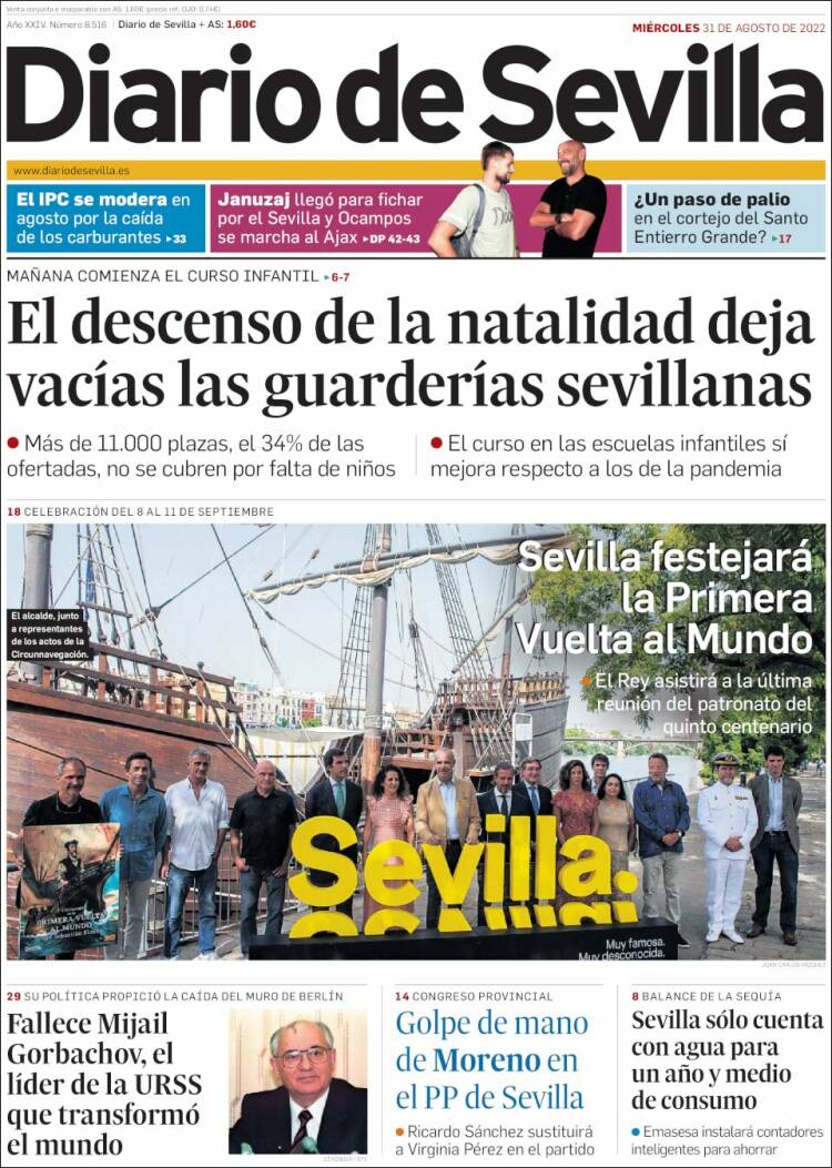 Portada de Diario de Sevilla (España)