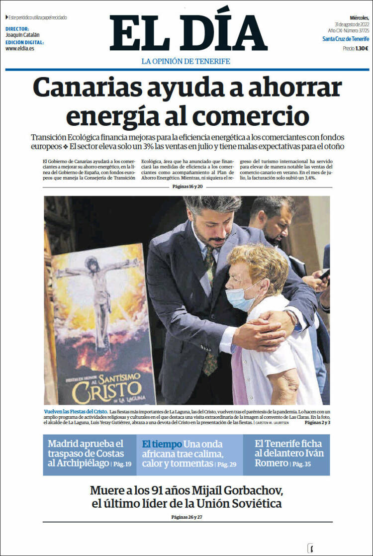 Portada de El Día (España)