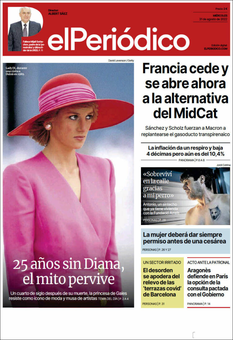 Portada de El Periódico (España)