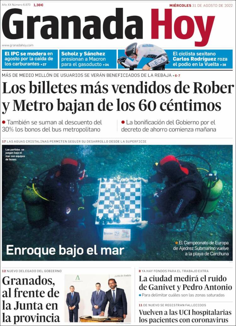 Portada de Granada Hoy (España)