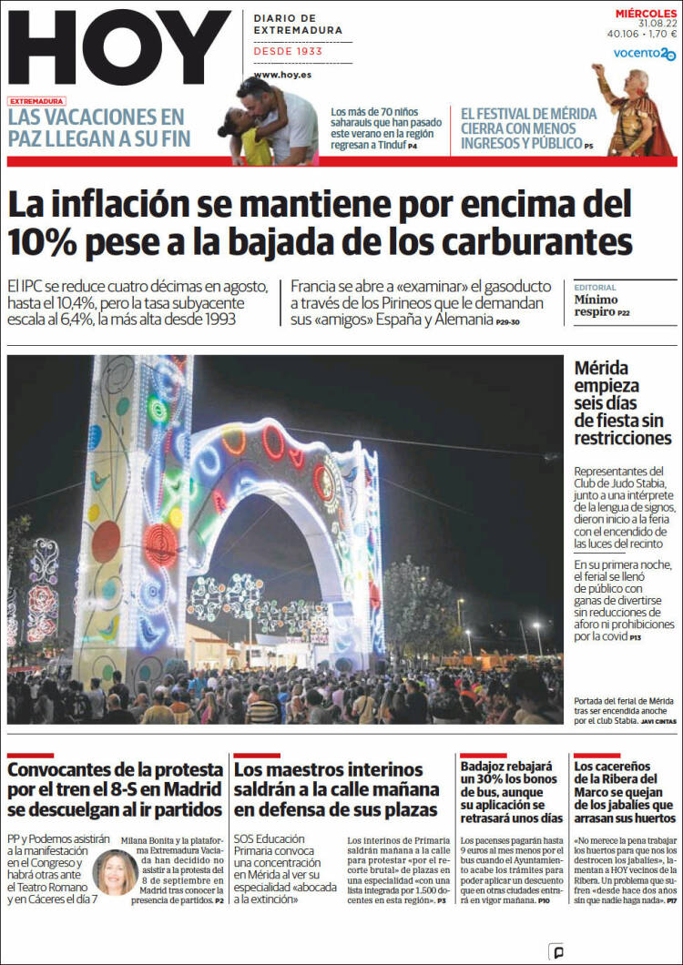 Portada de Hoy - Badajoz (España)