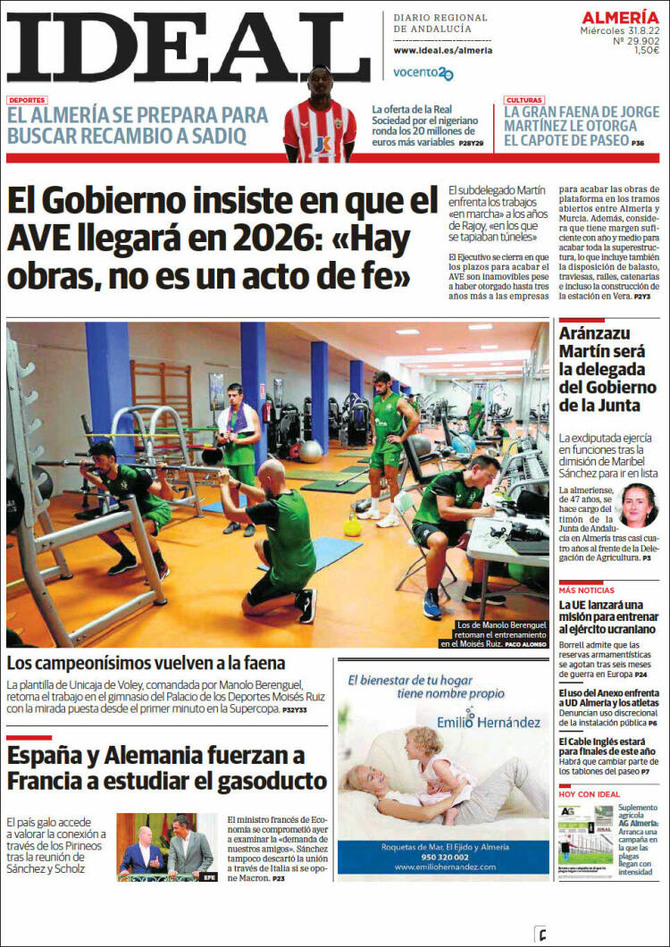 Portada de Ideal Almeria (España)