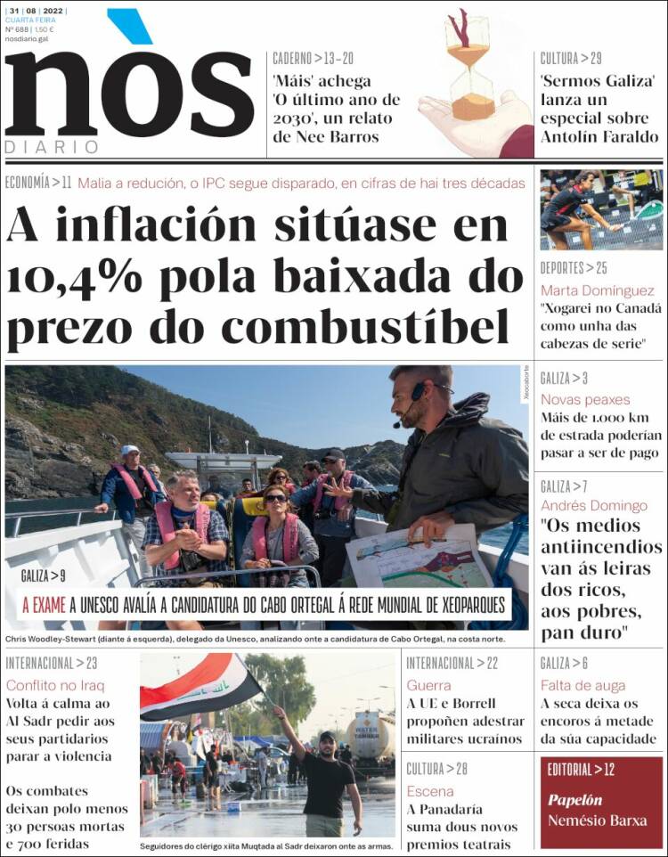 Portada de Nòs Diario (España)