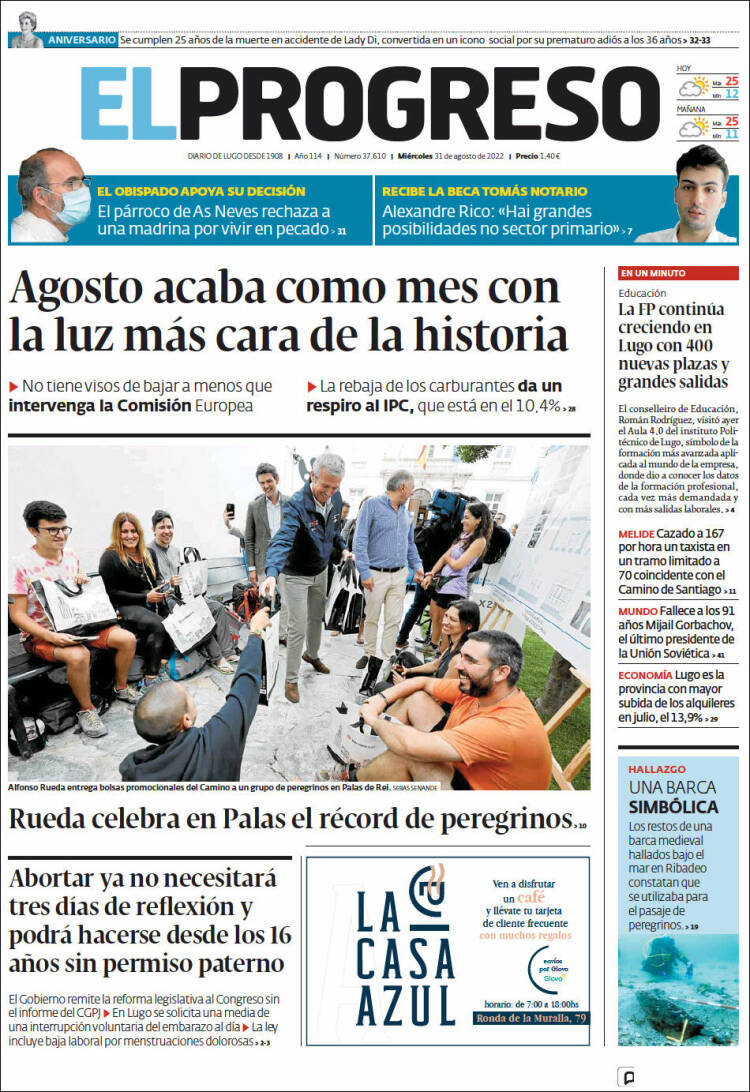 Portada de El Progreso (España)