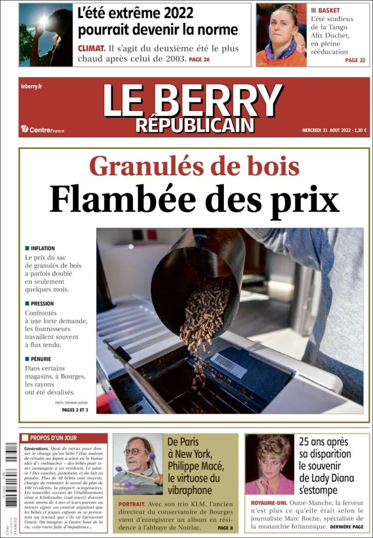 Portada de Berry Republicain (Francia)
