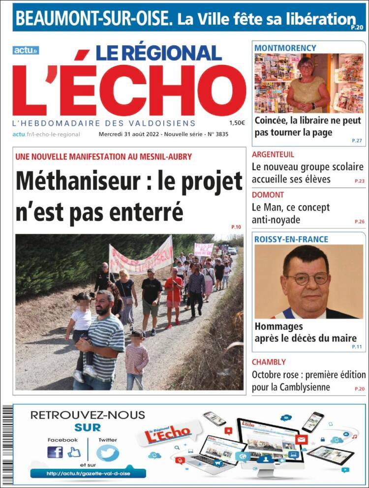 Portada de L'Echo de la Haute-Vienne (Francia)