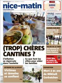 Portada de Nice-Matin (Francia)