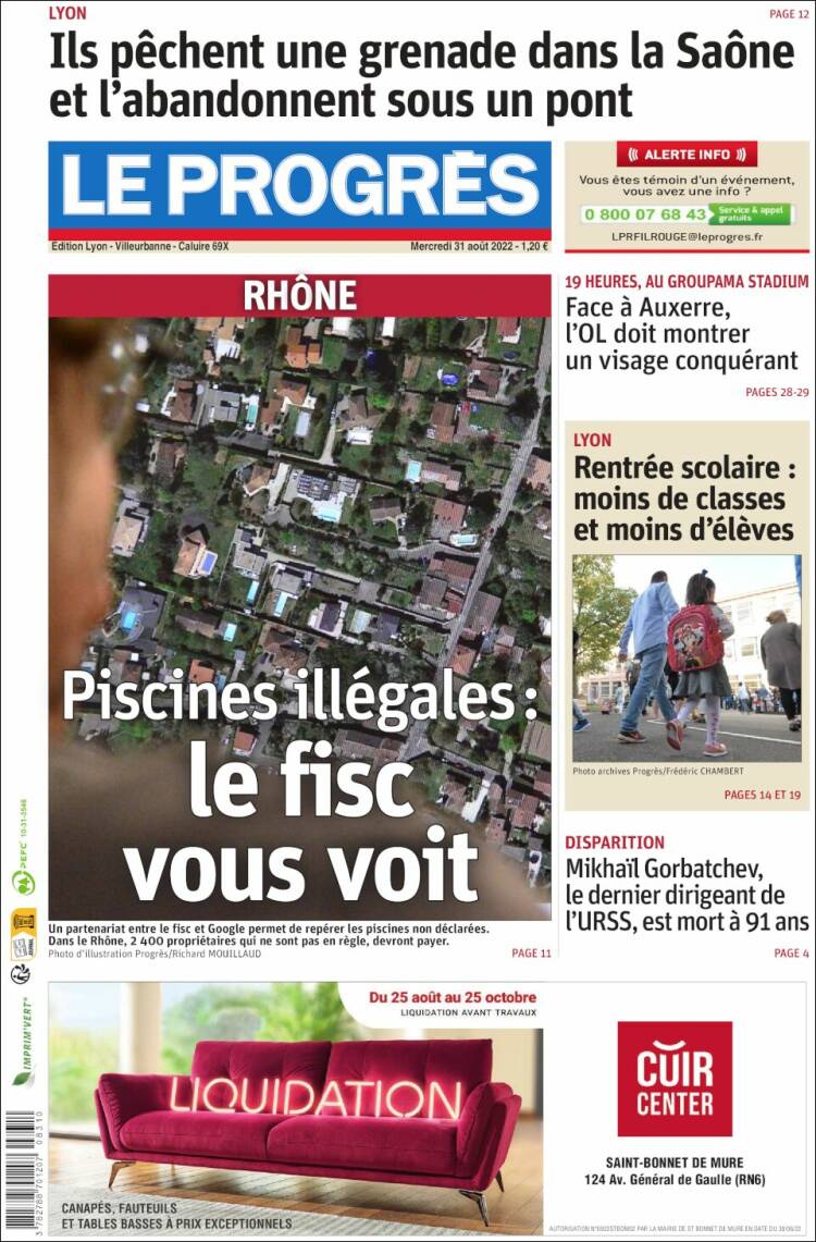 Portada de Progres de Fecamp (Francia)