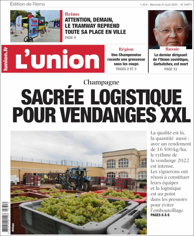 Portada de L'Union (Francia)