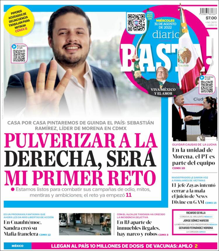 Portada de Diario Basta (M&eacute;xico)