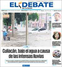 Portada de El Debate de Culiacán (M&eacute;xico)