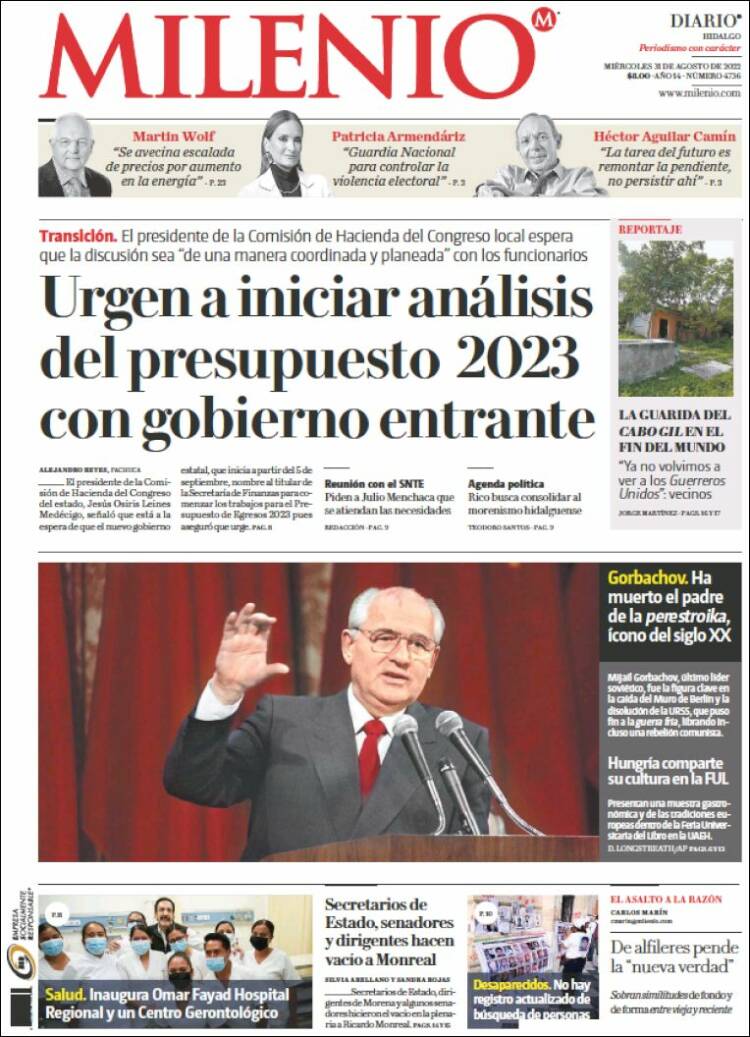 Portada de Milenio de Hidalgo (M&eacute;xico)