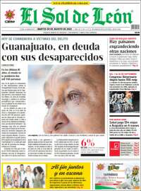 Portada de El Sol de León (M&eacute;xico)