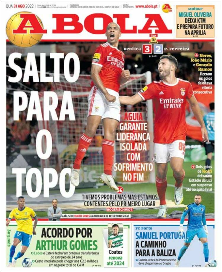 Portada de A Bola (Portugal)