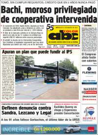 Portada de ABC Color (Paraguay)