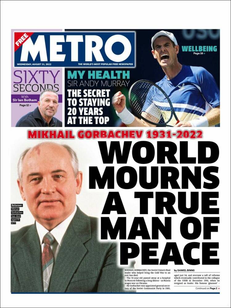 Portada de Metro (Reino Unido)