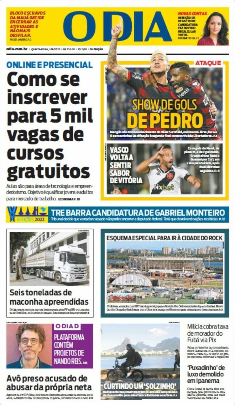 Portada de O Dia (Brasil)