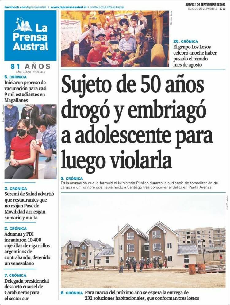 Portada de El Magallanes (Chile)