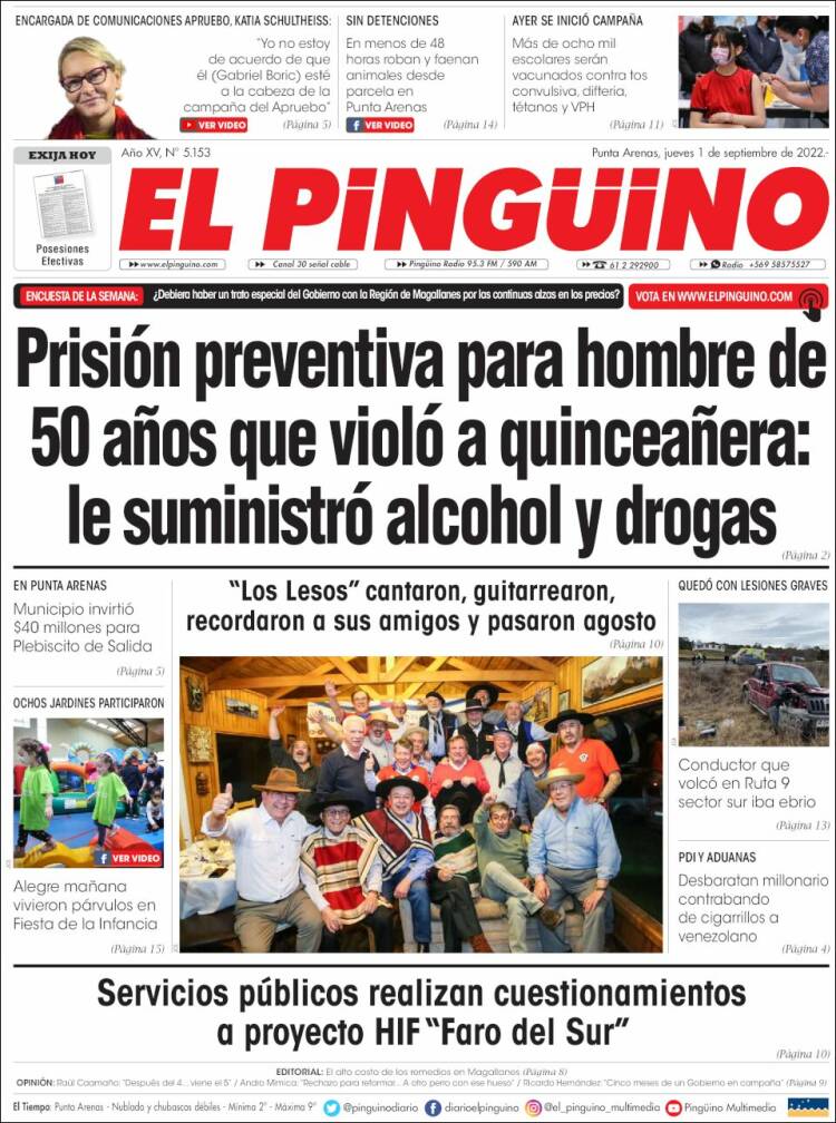 Portada de El Pingüino (Chile)