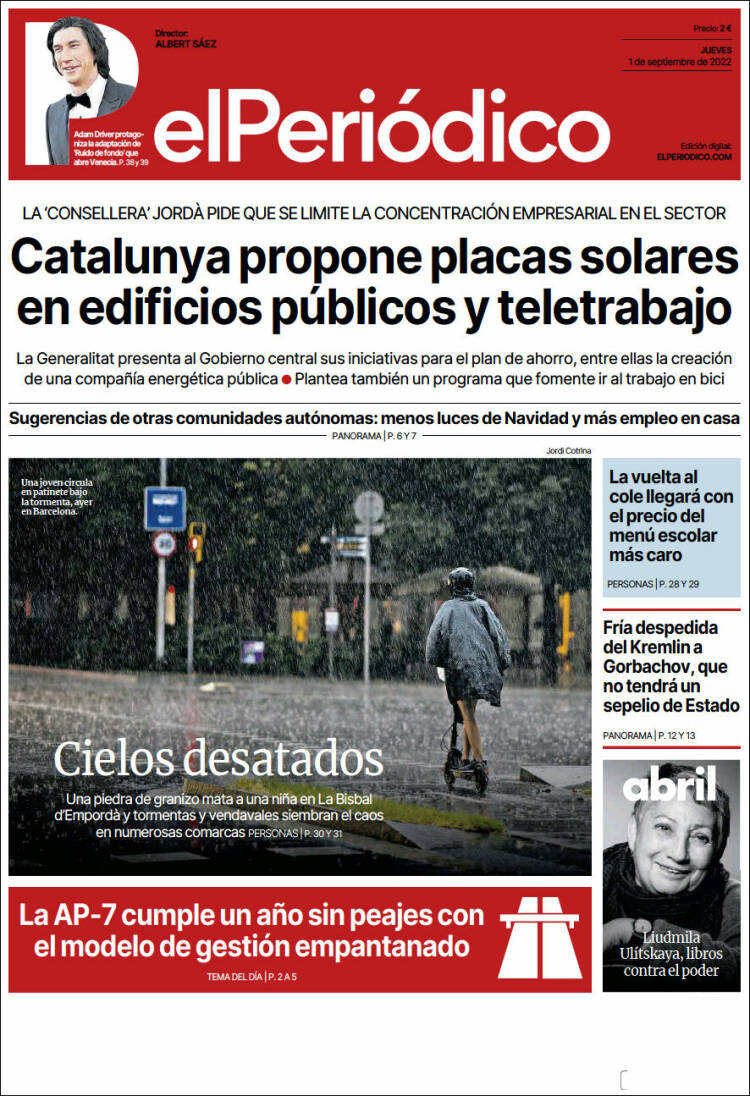 Portada de El Periódico (España)
