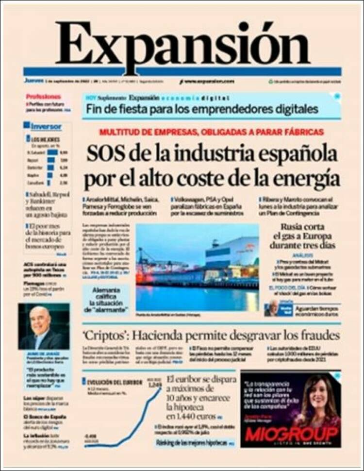 Portada de Expansión (Espa&ntilde;a)
