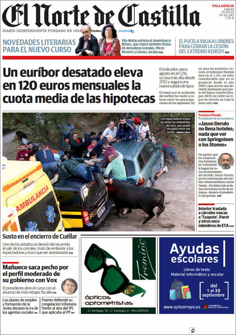 Portada de Norte de Castilla - Valladolid (España)