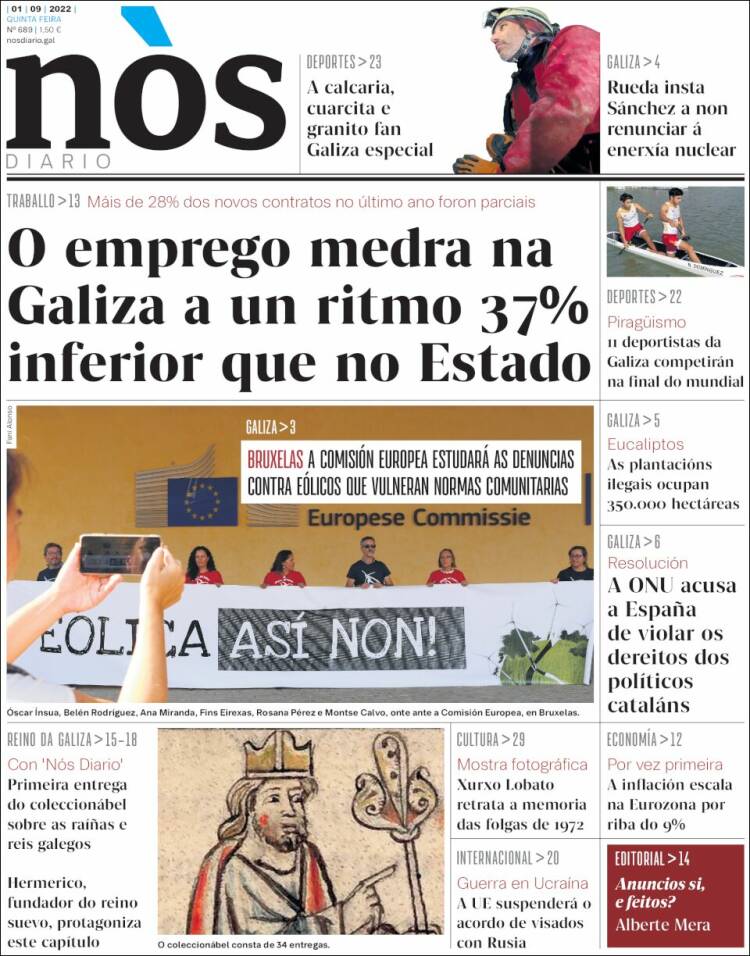 Portada de Nòs Diario (España)