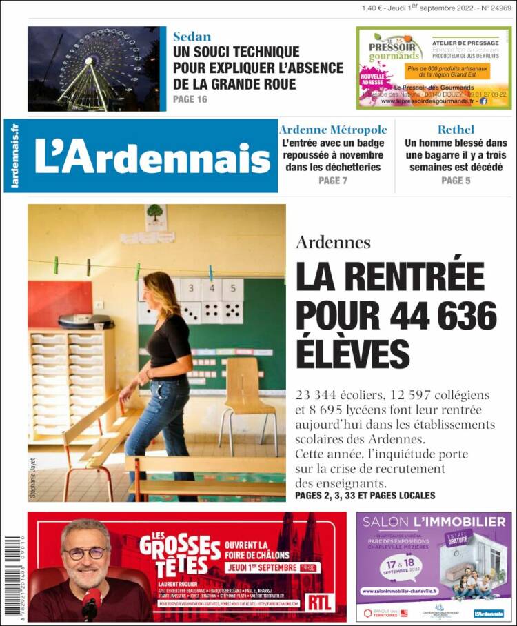 Portada de L'Ardenais (Francia)