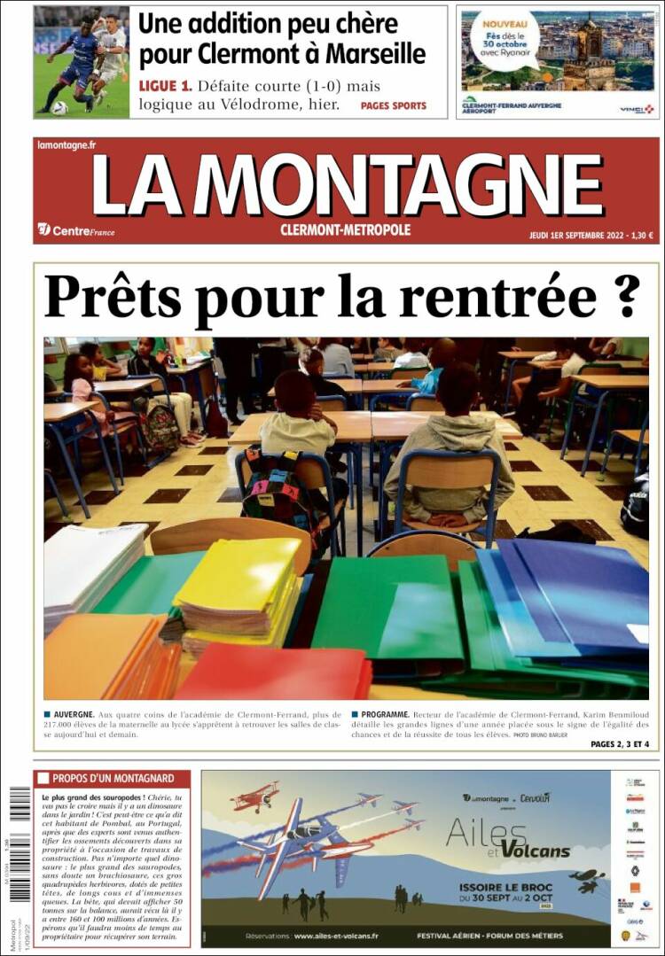 Portada de La Montagne (Francia)