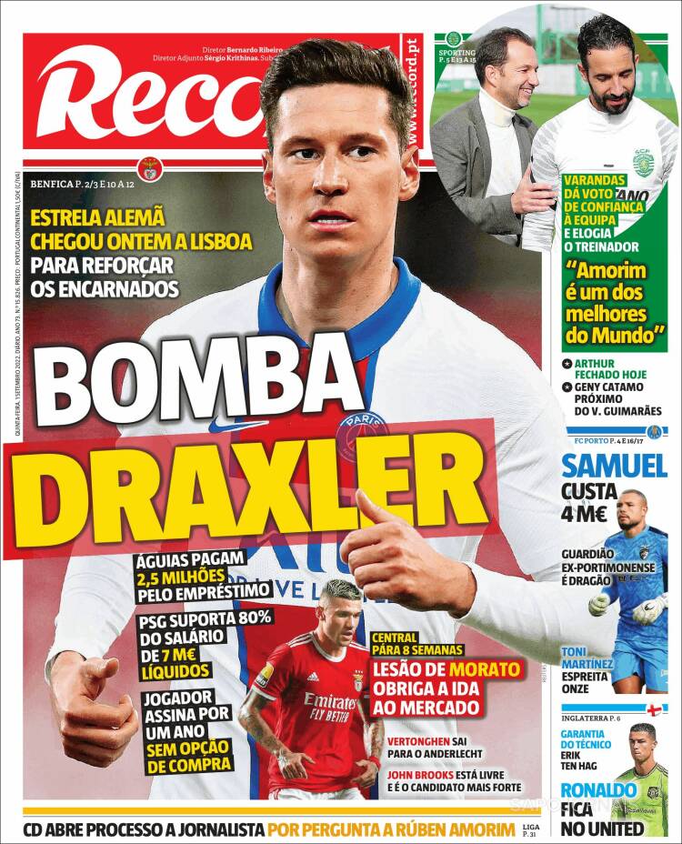 Portada de Record (Portugal)