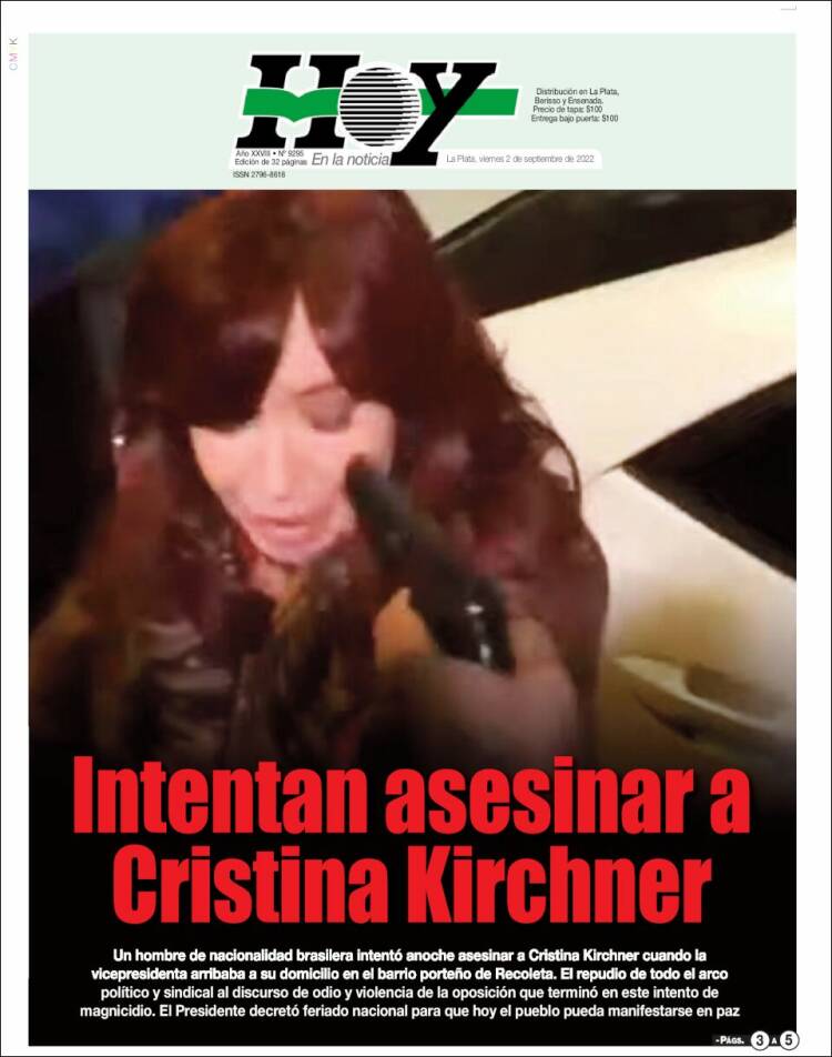Portada de Diario Hoy (Argentina)