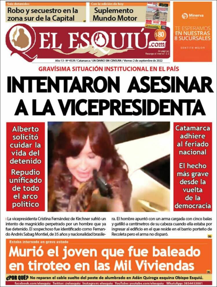 Portada de El Esquiu (Argentina)