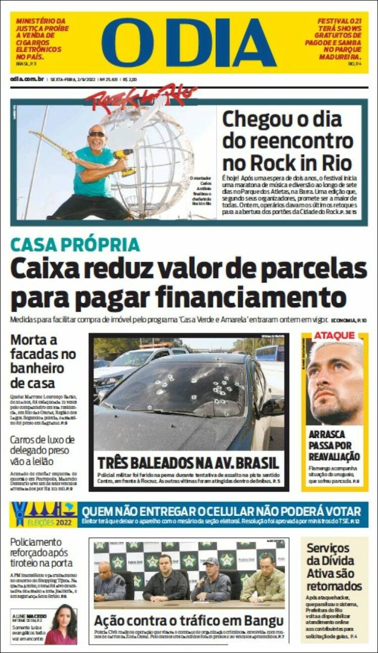 Portada de O Dia (Brasil)