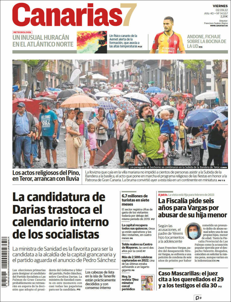 Portada de Canarias 7 (Espagne)