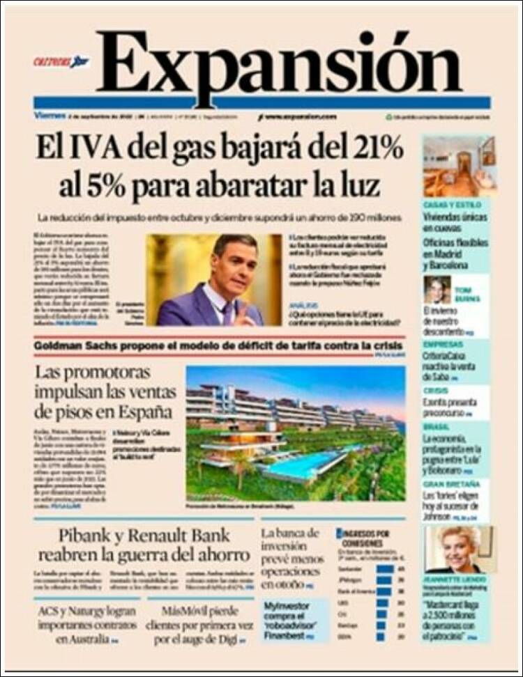 Portada de Expansión (Espa&ntilde;a)