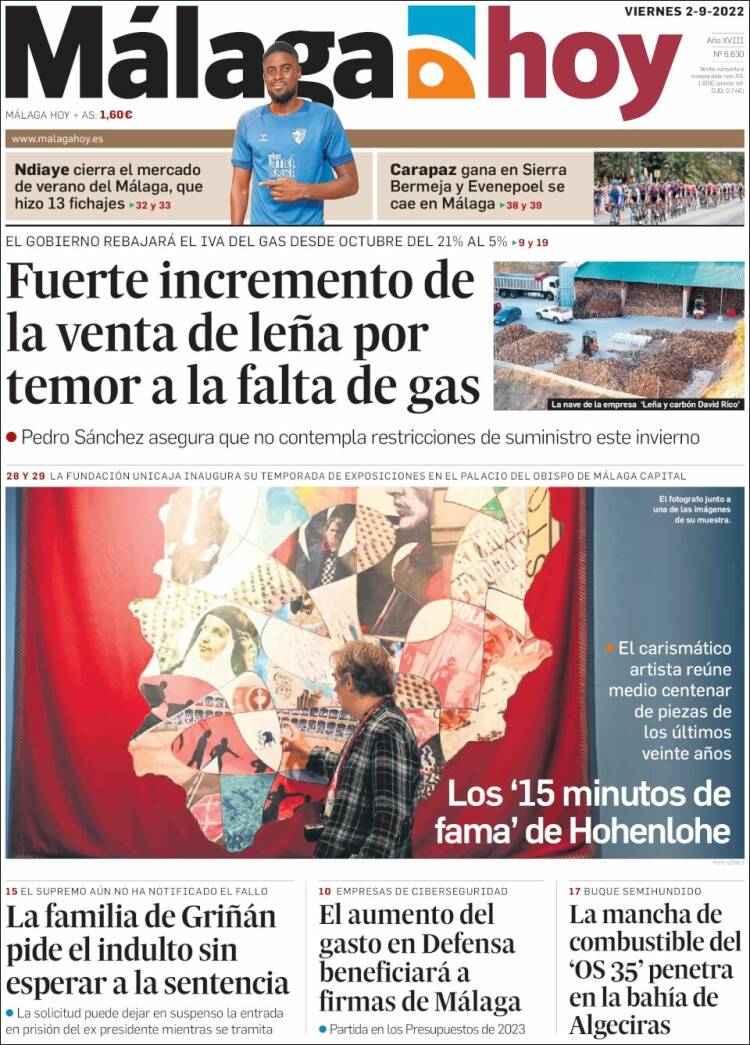 Portada de Málaga Hoy (Espagne)