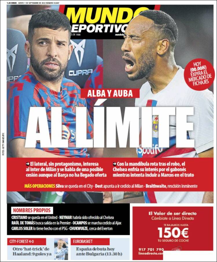 Portada de El Mundo Deportivo (España)