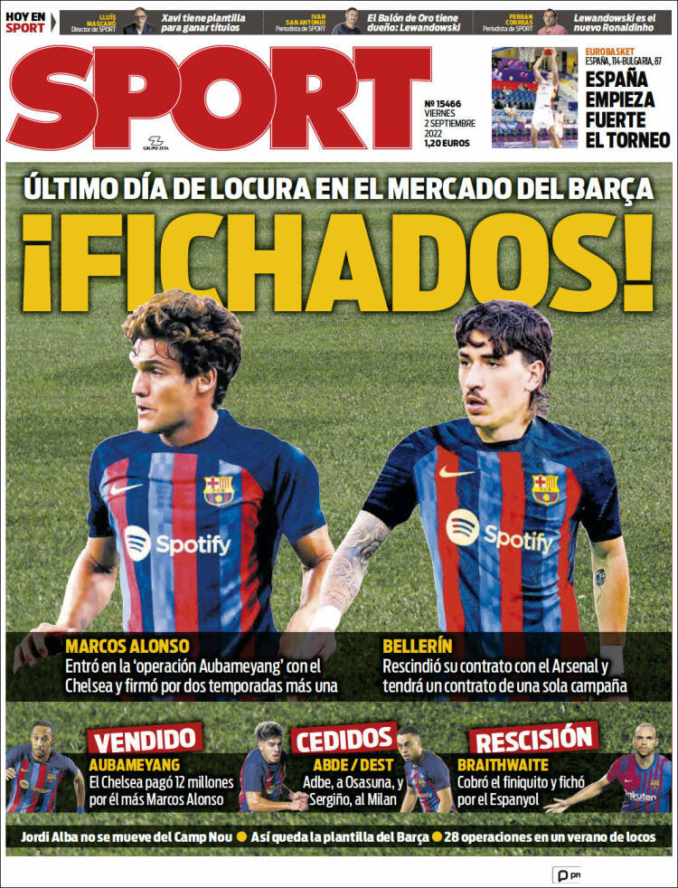 Portada de Sport (España)