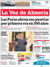 Portada de La Voz de Almería (Espagne)