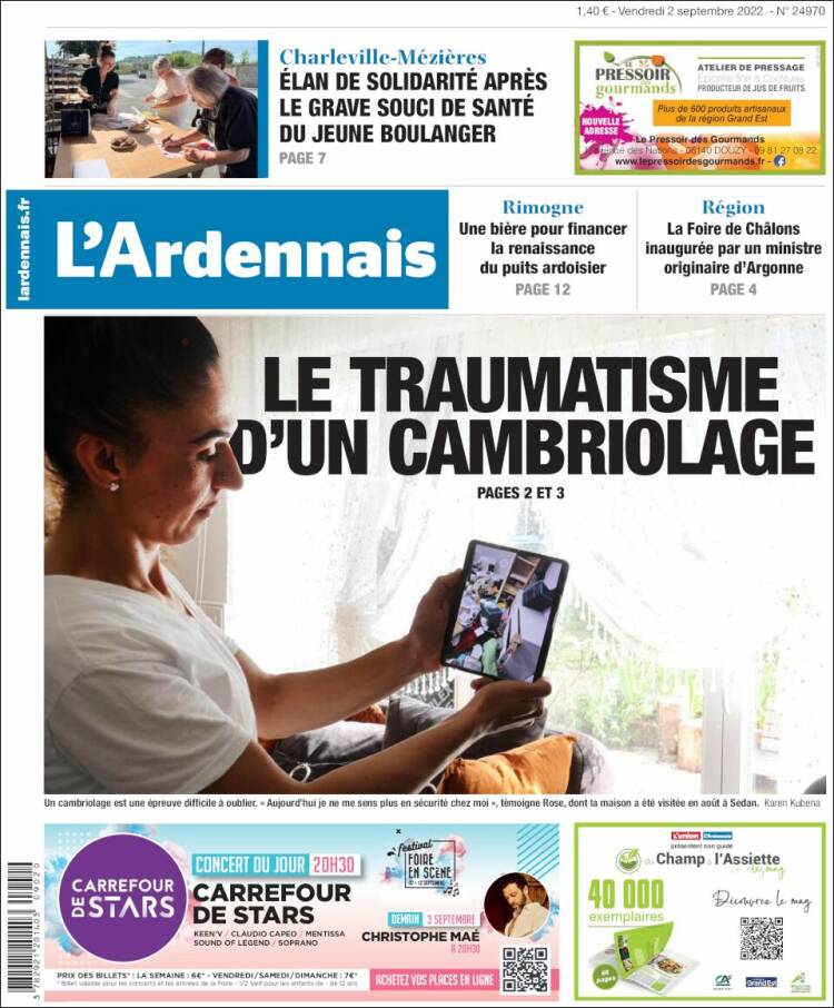 Portada de L'Ardenais (Francia)