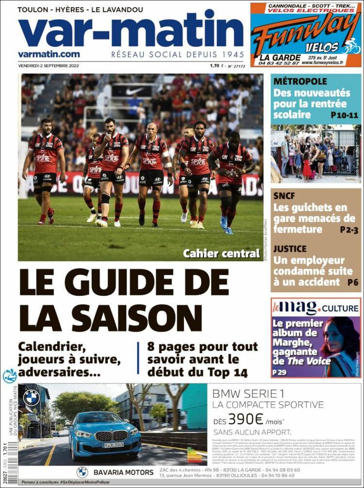 Portada de Var-Matin (Francia)