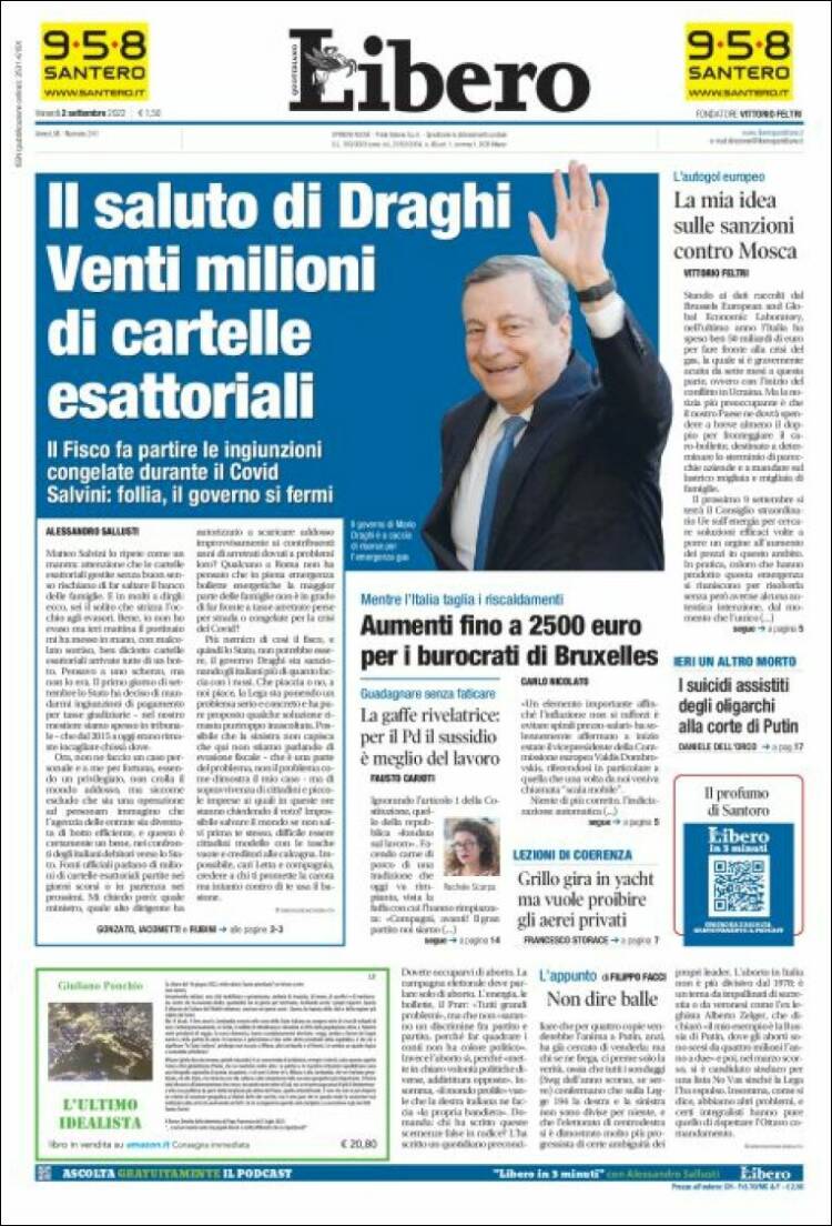 Portada de Libero (Italia)