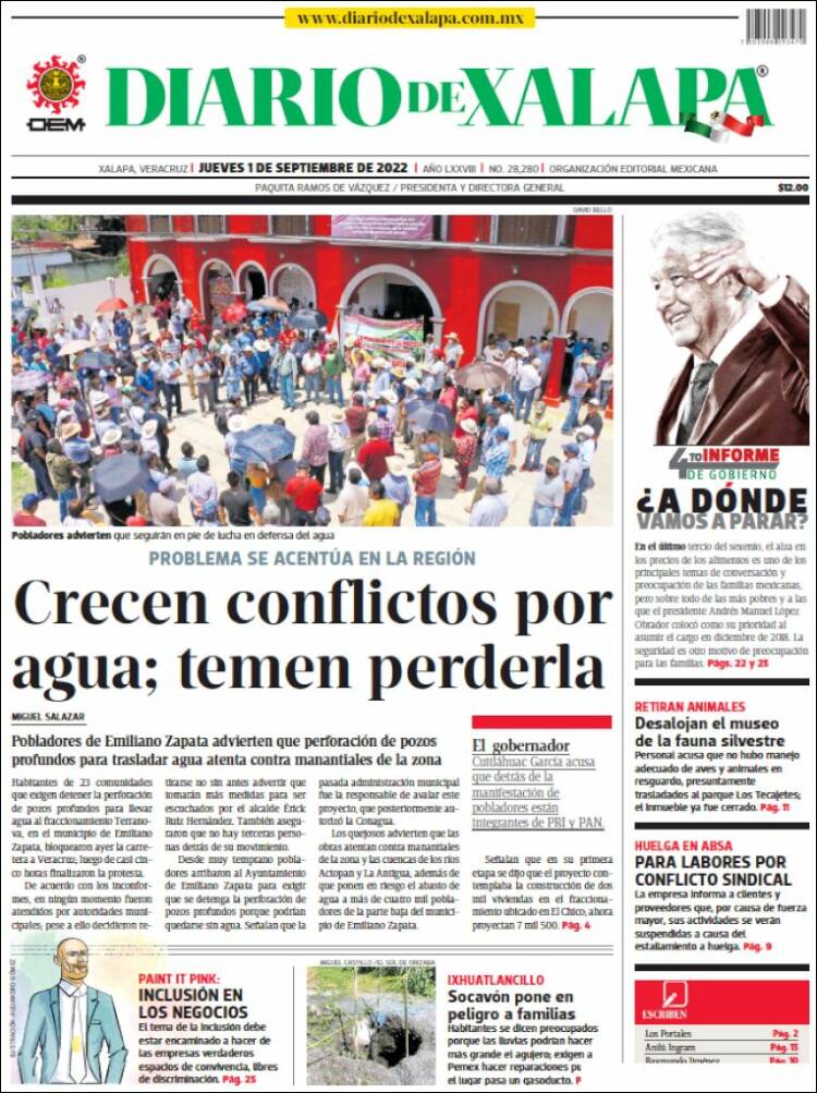 Portada de Diario de Xalapa (México)