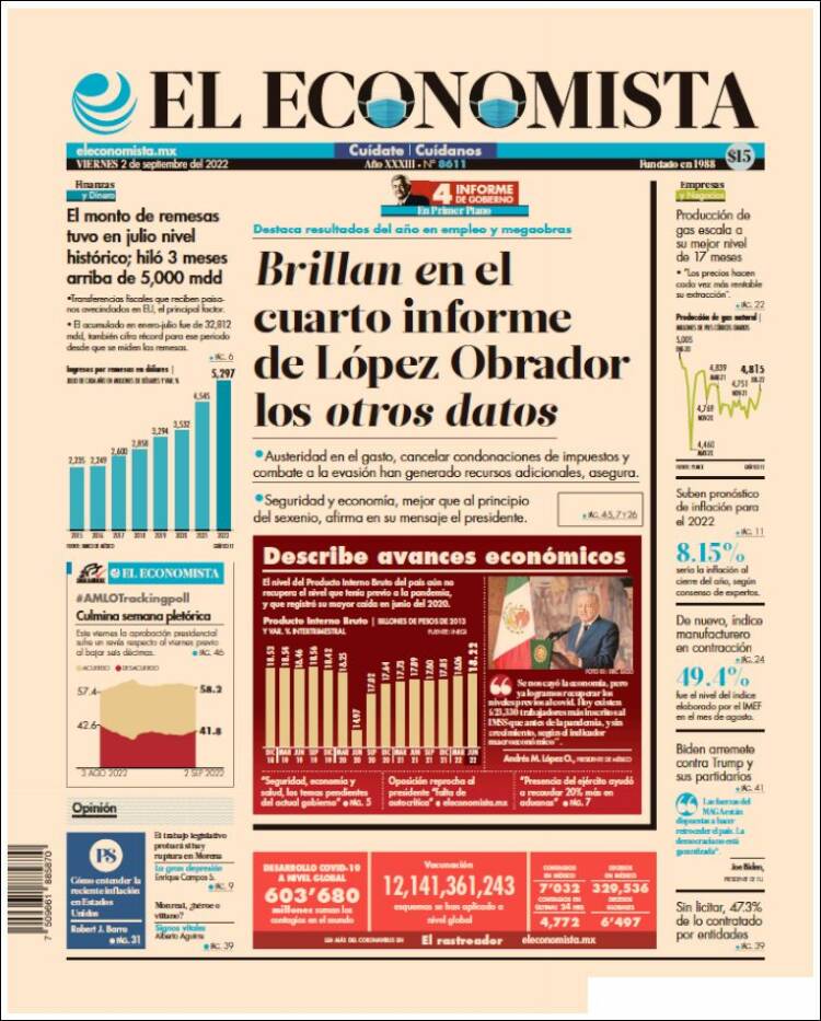 Portada de El Economista (México)