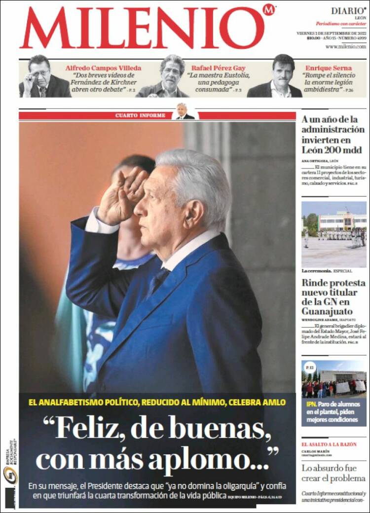 Portada de Milenio de León (México)